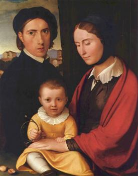 Johann Friedrich Overbeck : Self-portrait with family